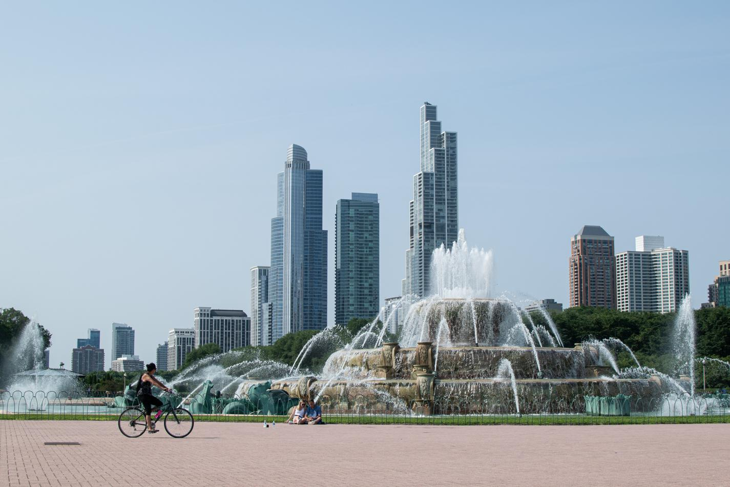 The Buckingham Fountain.