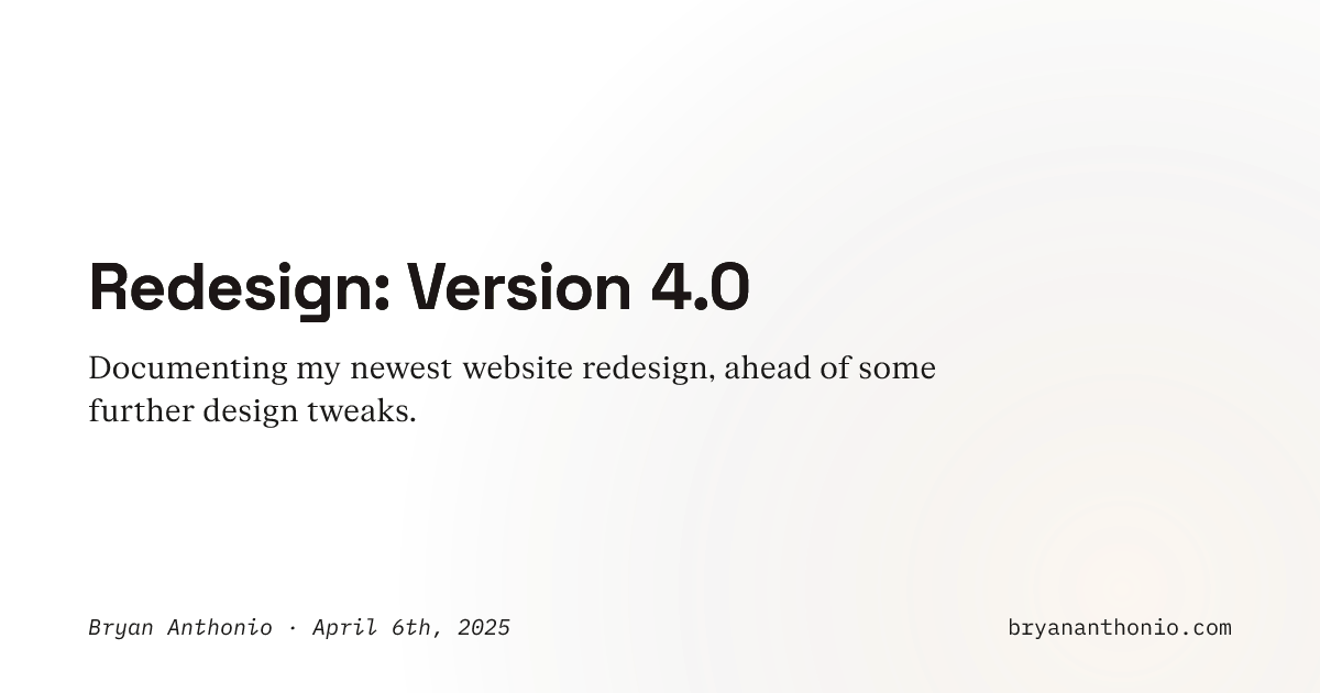 Redesign: Version 4.0